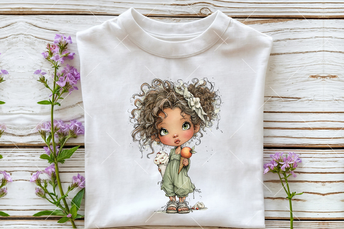Peach Girls PNG Clipart Set, a Seasonal Illustration by OK Design (Photo 5 of 6)