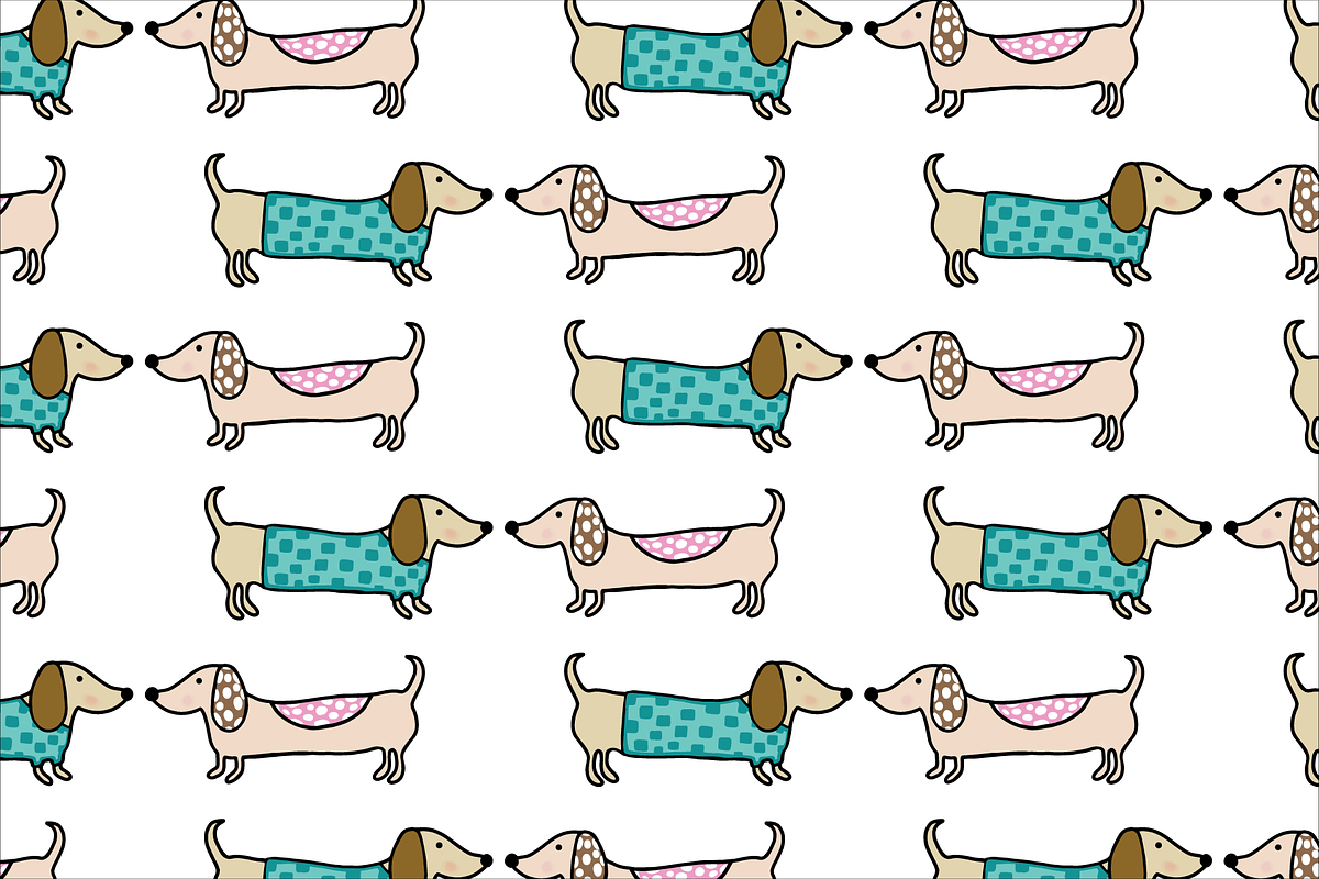 Dachshund patterns and illustrations, a Pattern Graphic by bigmomentsdesign (Photo 9 of 13)