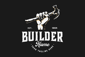 Vintage Carpentry And Mechanic Logo
