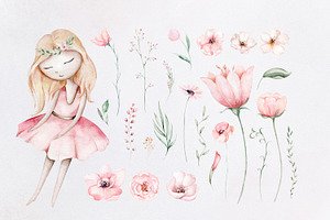 Fairy Garden Watercolor Collection