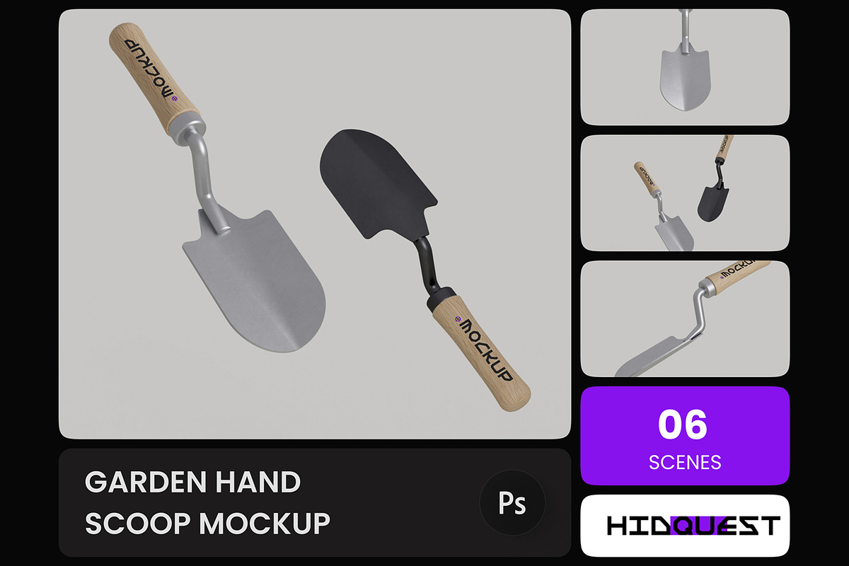 Garden Hand Scoop Mockup, a Household Mockup by hiddemaru (Photo 1 of 4)