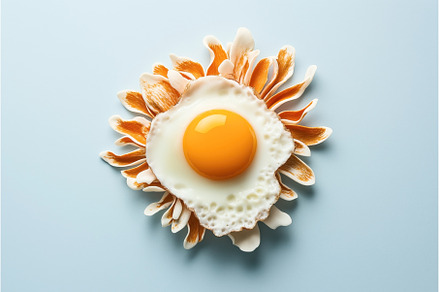 Creative image of a fried egg with a, a Food & Drink Photo by Sergey Kotenev