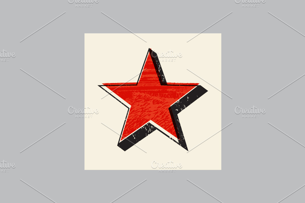 Grunge Stars abstract background set, a Decorative Illustration by PoPaShop (Photo 2 of 9)