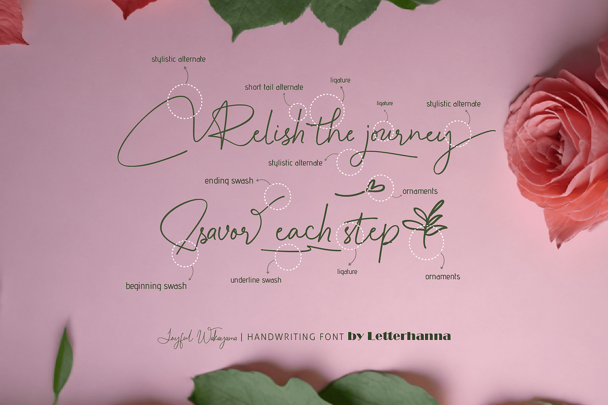 Joyful Wakayama Font, a Handwritten Font by Letterhanna Studio (Photo 5 of 19)