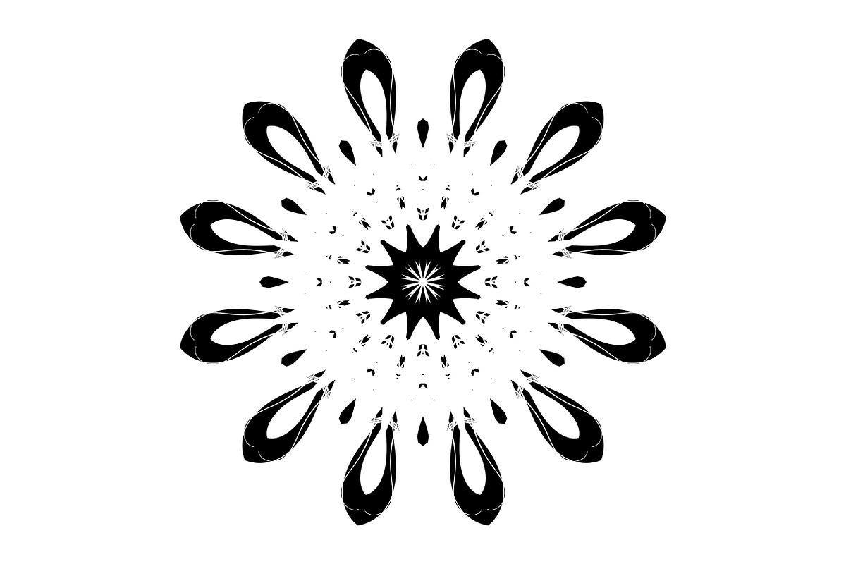 Black White Mandala Illustration Set, a Decorative Illustration by NJ Himel (Photo 19 of 101)