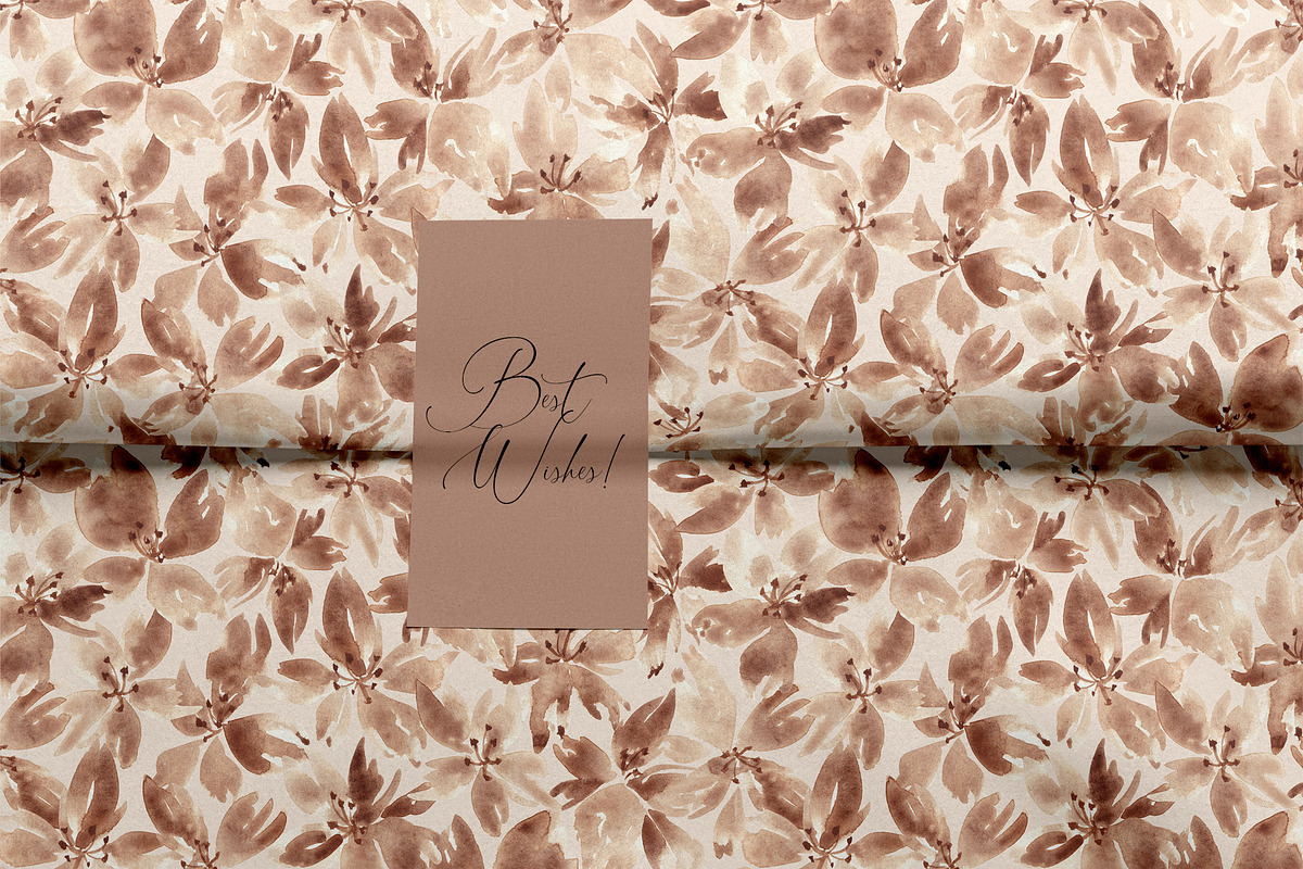 Mocha mousse flowers seamless patter, a Pattern Graphic by SirenaArt (Photo 16 of 16)