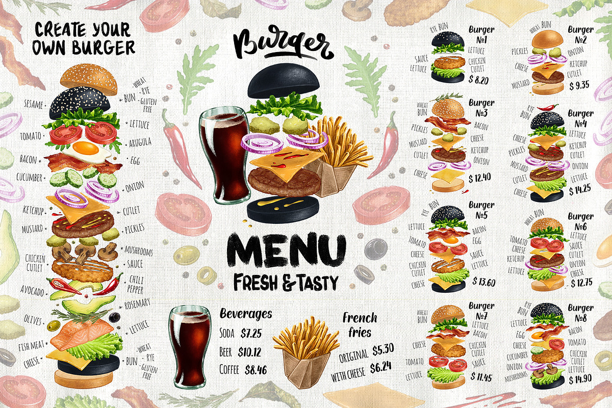 Burger Creator, a Decorative Illustration by Margo Miller (Photo 19 of 31)