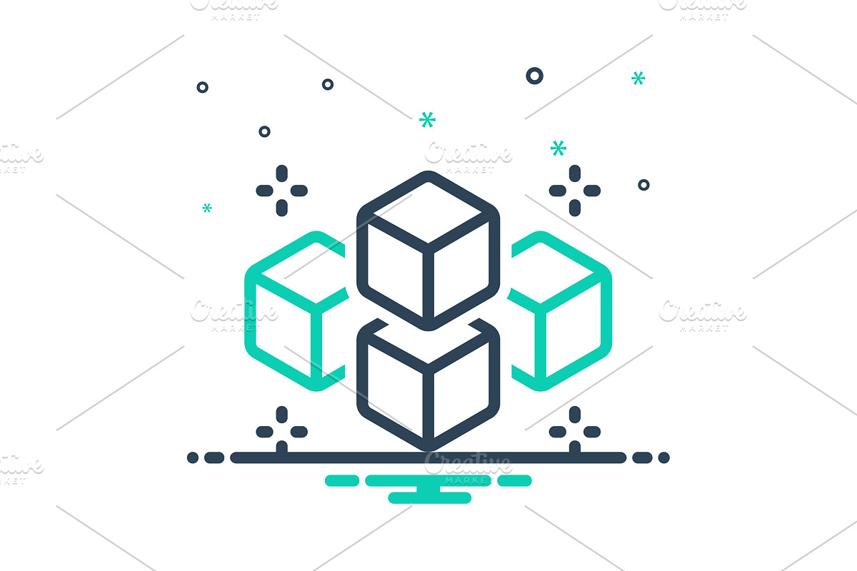 Cube shape mix icon, a Duotone Icon by Creative priyanka