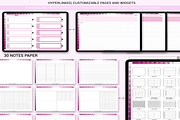 Customizable Pink Rose Digital Plann, a Templates & Theme by Plamarplanners (Thumbnail 4 of 8)