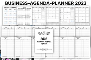 Editable Business Agenda Planner