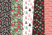 Winter holiday floral patterns, a Pattern Graphic by Cozy pattern shop (Thumbnail 6 of 11)