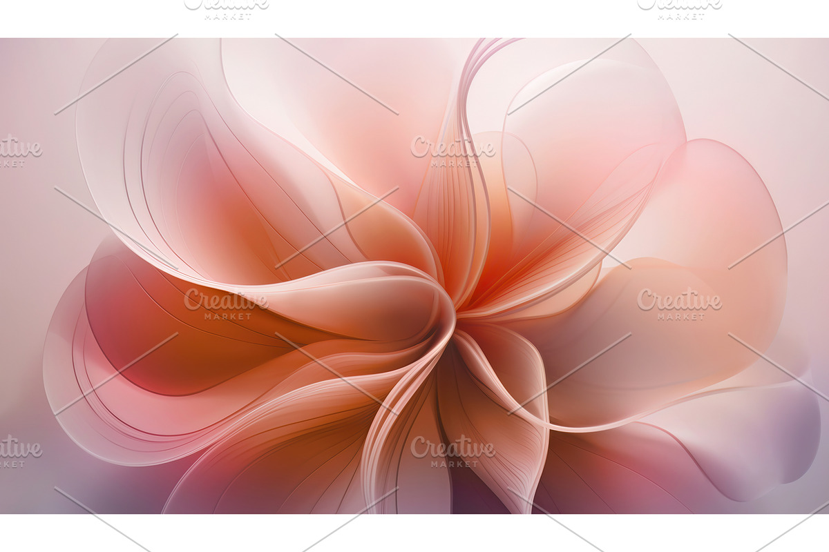 Gentle Abstract Flower, an Object Illustration by BazziBa♥