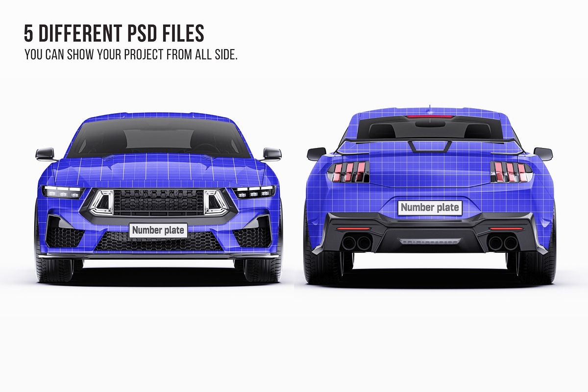 2026 Muscle Performance Coupe Set, an Advertising Mockup by Halal Graphic Studio (Photo 8 of 12)
