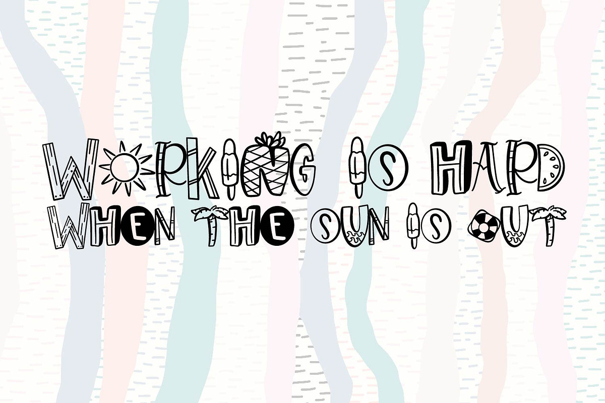 Wavy Dolphin - A Symbol Summer Font preview 5