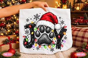 Christmas Dog Paw PNG