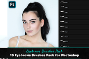 15 Photoshop Eyebrows Brushes Pack, a Brush Add-On by Velo Graphic Studio (Thumbnail 1 of 6)