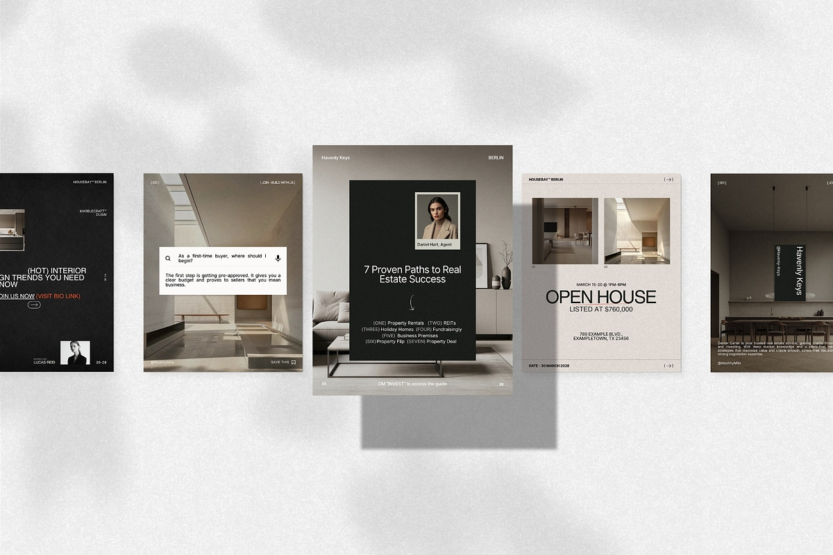 Real Estate Instagram Templates, a Social Media Template by Prapti Design (Photo 5 of 10)