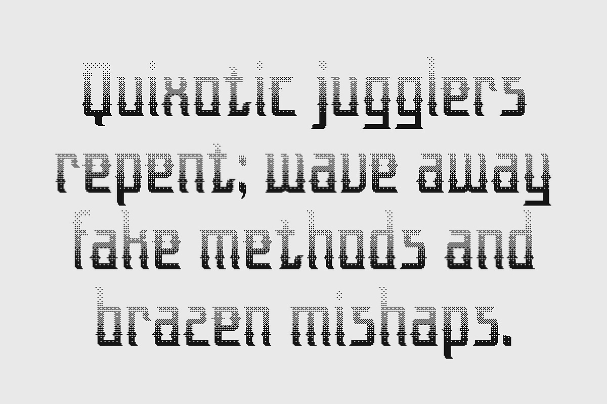 CS Thimble Halfpixel, a Blackletter Font by Craft Supply Co. (Photo 4 of 8)