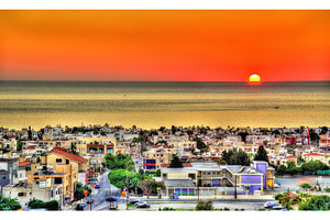Sunset above the city of Paphos - Cyprus, a Nature Photo by Leonid Andronov