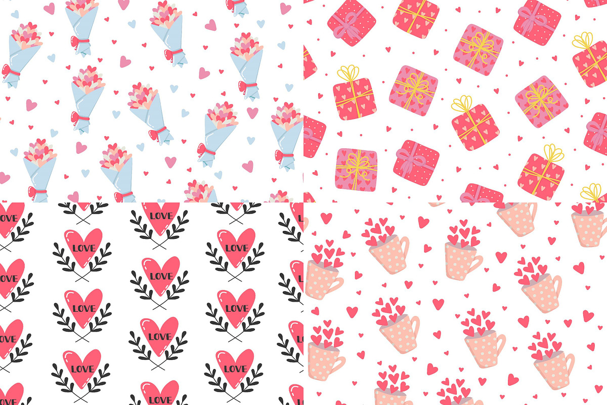 Love patterns, a Pattern Graphic by ananastya (Photo 13 of 15)