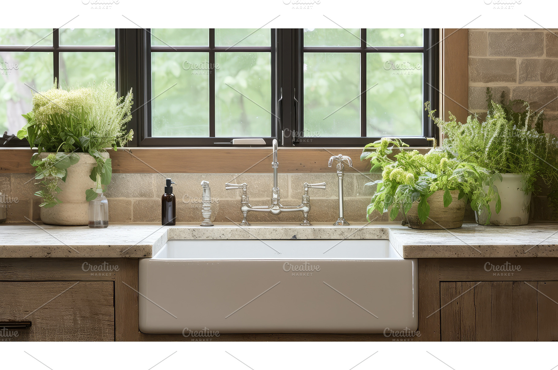 house kitchen farm sink ai generated, an Animal Photo by pikepicture