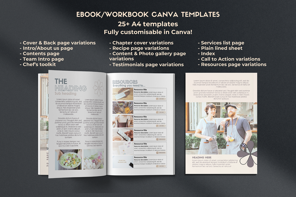 Recipe ebook Canva Template | Slate, a Templates & Theme by Monarch 21 Design (Photo 2 of 9)