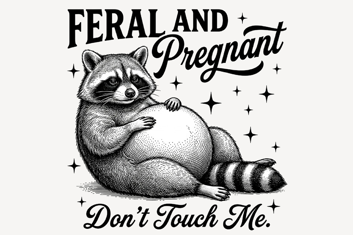 Feral and Pregnant Raccoon Maternity, a Work Illustration by Sublimation Artist (Photo 1 of 9)