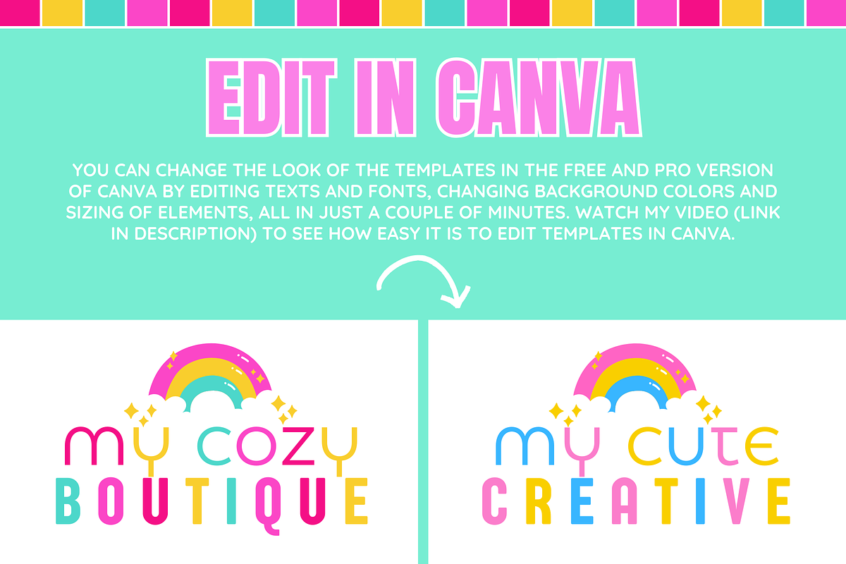 Colorful Boutique Logo - 3 Versions, a Branding & Logo Template by SunshineStudioBoutique (Photo 3 of 10)