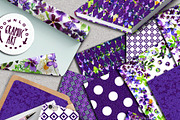 Deep Violet Bouquet Digital Pattern, a Pattern Graphic by Download Graphic Art (Thumbnail 3 of 5)