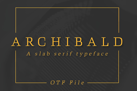ARCHIBALD: A Classic Slab Serif preview 7