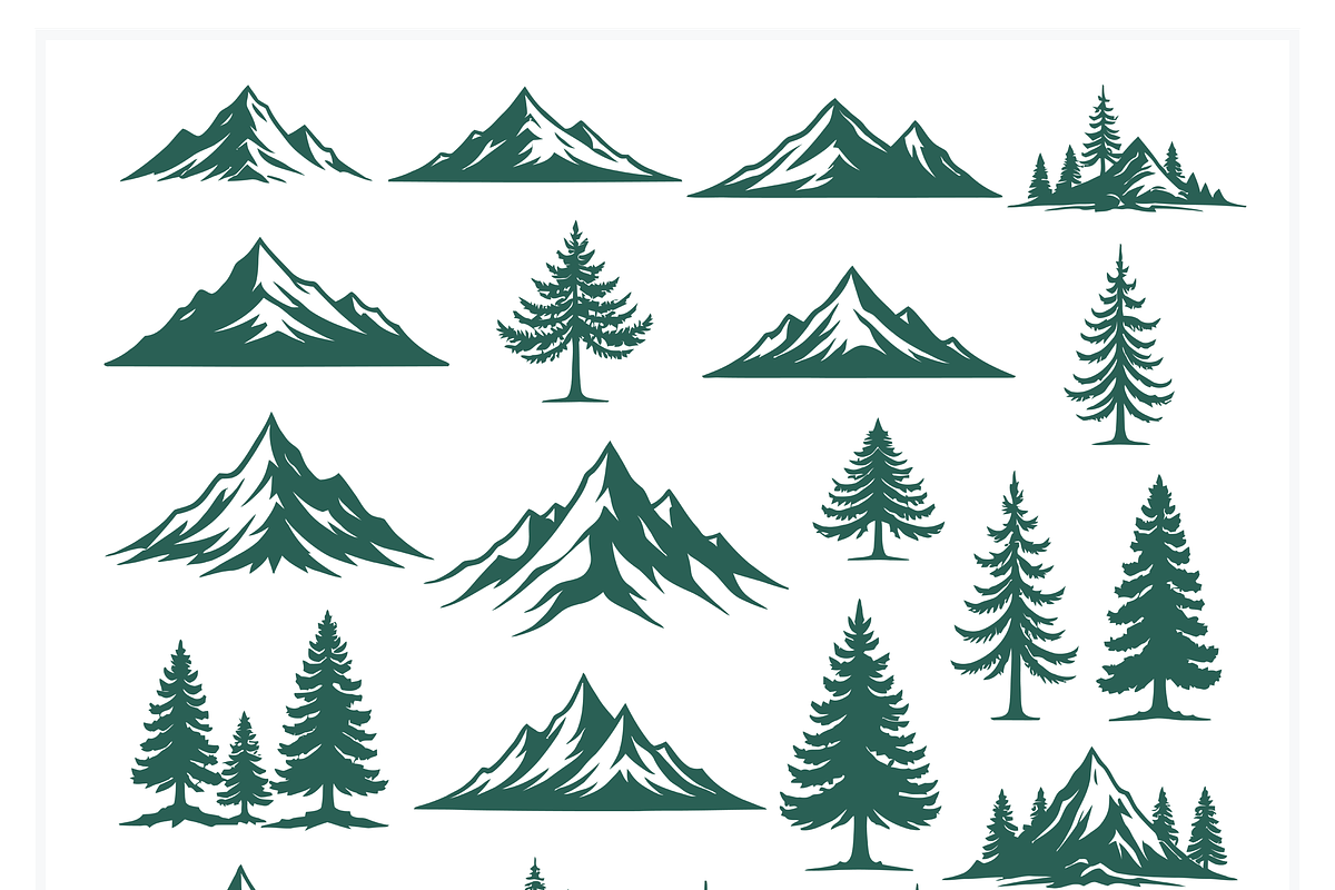 Majestic Mountain Illustrations, a Decorative Illustration by CarWrap design (Photo 1 of 3)
