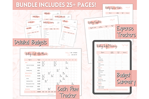 Wedding Budget Planner - Pink BUNDLE