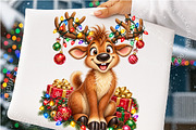 Whimsical Christmas Dogs Clipart, a Work Illustration by SinaCreation (Thumbnail 4 of 6)