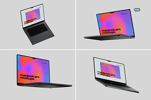 FLYING Macbook Laptop Mockups
