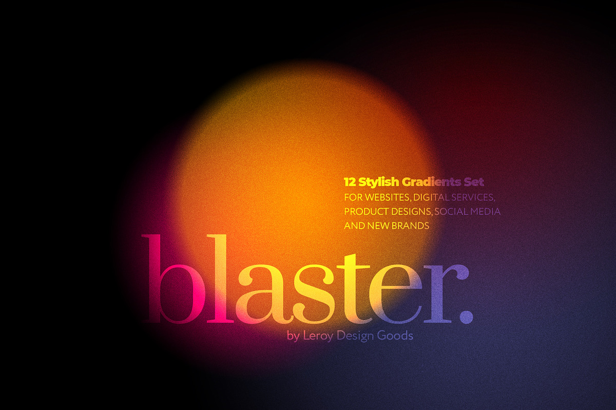 BLASTER Retro Gradient Textures, a Texture Graphic by LEROY Design (Photo 6 of 11)