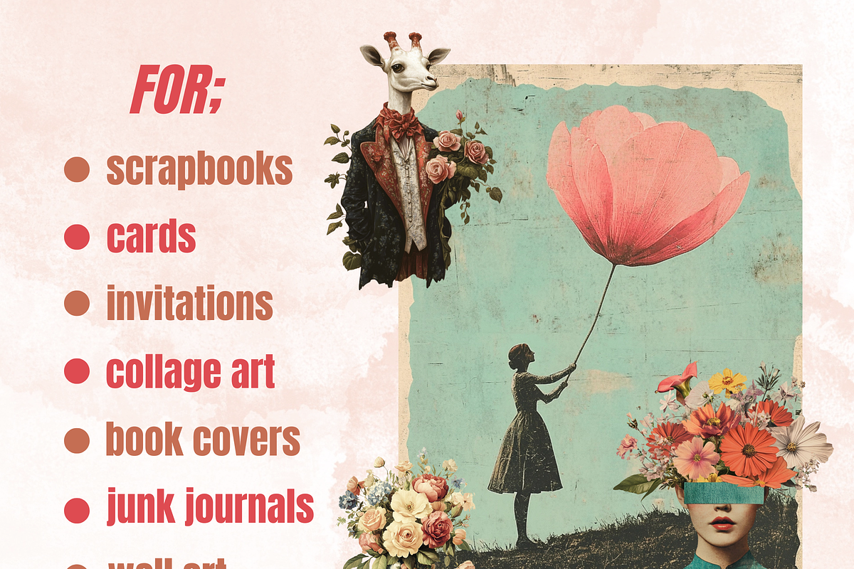 Whimsy Blooming Collage Elements Kit