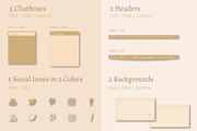 Streaming: Modern Magic Graphics Kit, a Social Media Template by Liseno Designs (Thumbnail 6 of 9)