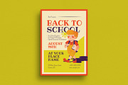 Retro Back To School Event Flyer, a Flyer Template by Guuver (Thumbnail 1 of 3)