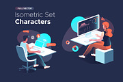 Isometric illustration kit - People, a Templates & Theme by Formfrom (Thumbnail 27 of 34)