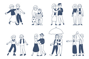 Old people couples. Senior, a Sport Illustration by LadadikArt