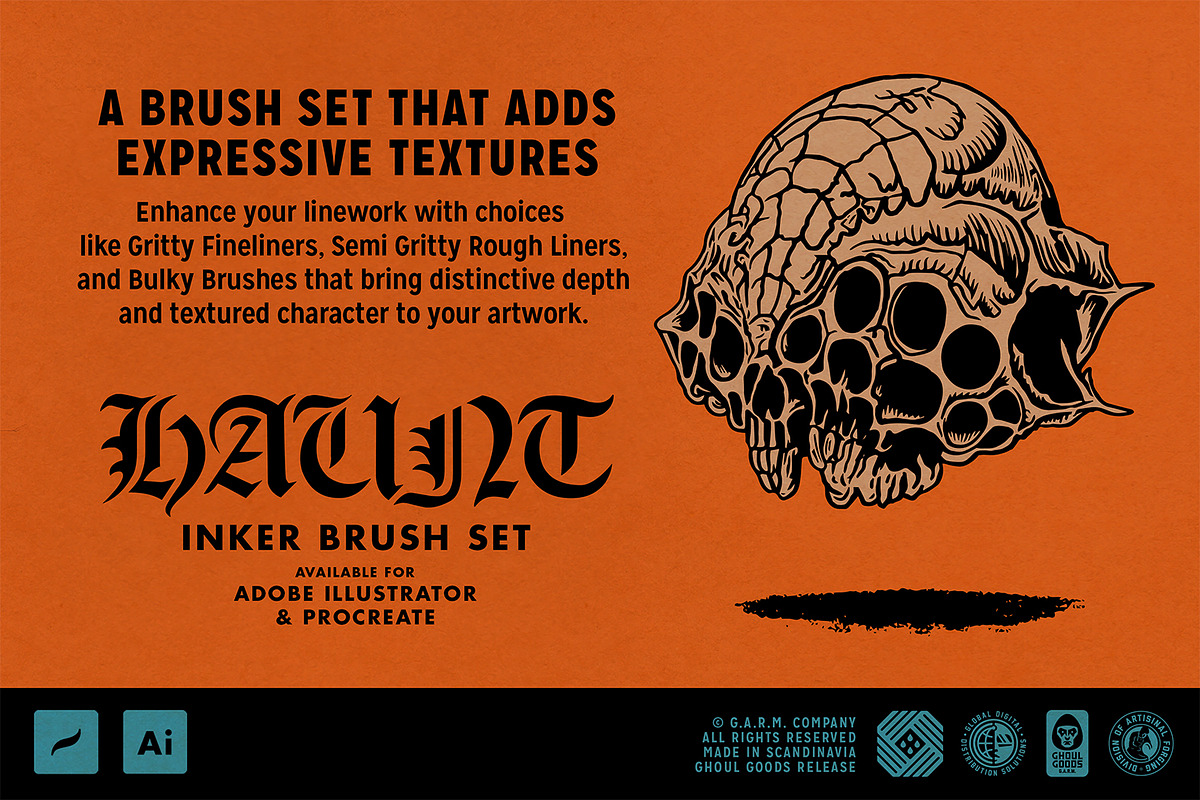 G.A.R.M. Illustrator Brush Bundle, a Brush Add-On by G.A.R.M. Company (Photo 11 of 15)