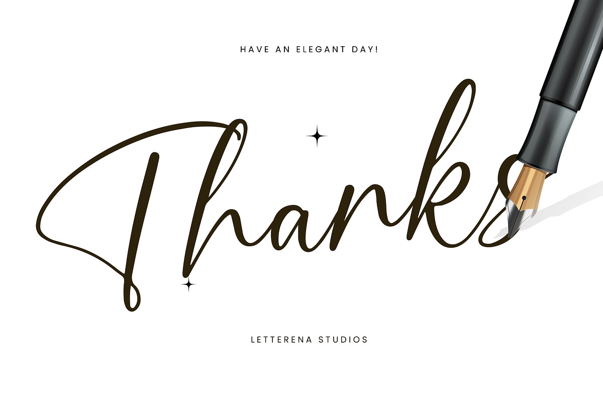 Bounty Amethysa Beautiful Script, a Script Font by Letterena Studios Script (Photo 15 of 15)
