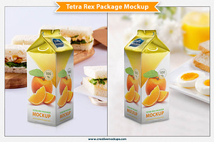 Tetra Rex Carton Package Mockup