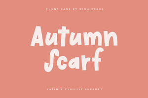 Autumn Scarf Cute Latin/Cyrillic