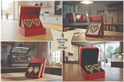 Laser Cut Heart Earrings, an Object Graphic by Designer_Momina (Thumbnail 1 of 5)