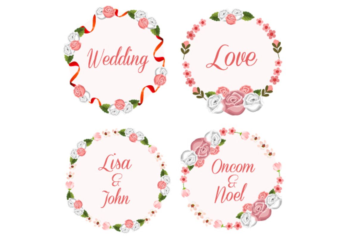33 Flower Wreath Vector Collection, a Graphic by Propylparaben (Photo 7 of 14)