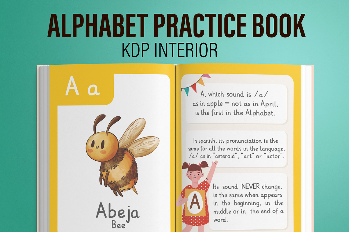 Alphabet Practice Book KDP Interior, a Templates & Theme by MatiArtShop (Photo 1 of 3)