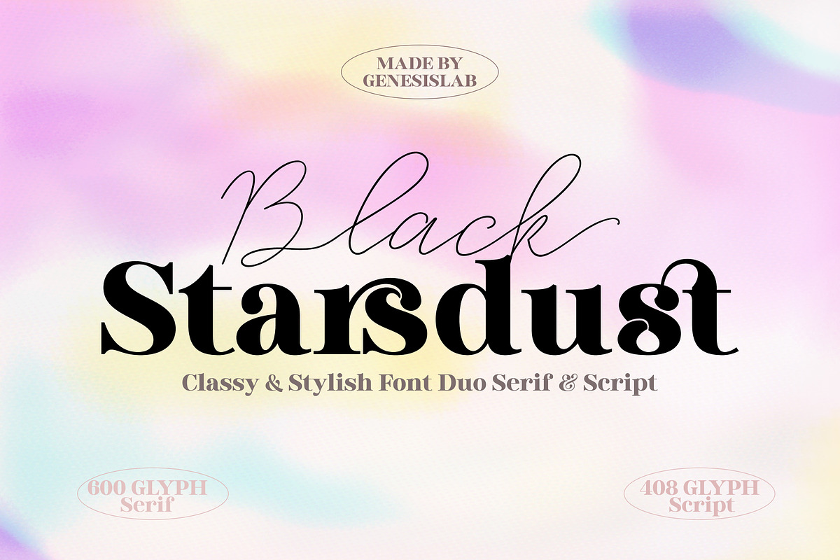 Black Starsdust (Font Duo), a Serif Font by Genesis Lab (Photo 1 of 10)
