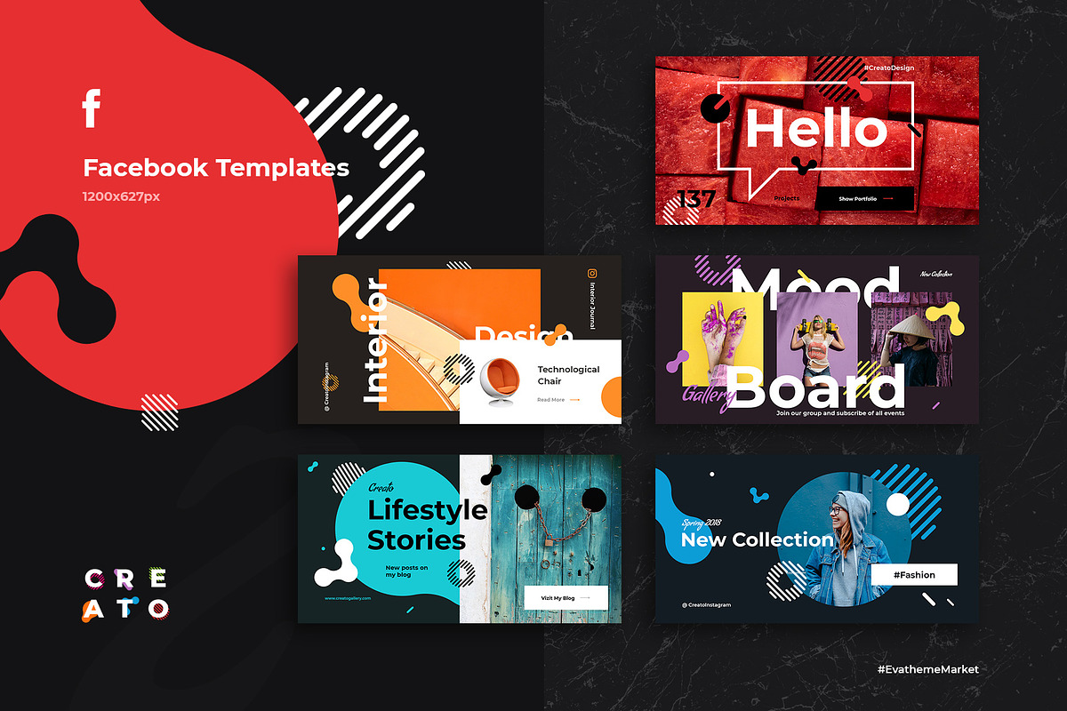 Creato Social Media Templates, a Social Media Template by Creatoly (Photo 8 of 10)