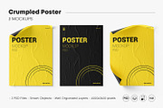 Crumpled Poster Mockup Set, a Print Template by Graphic Bird (Thumbnail 1 of 5)